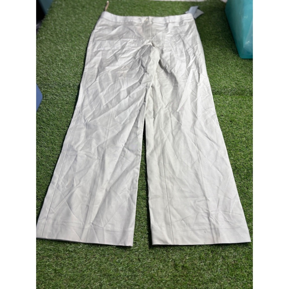 PREPPY OLD MONEY Beige Wide Leg Trousers Women's Size 16